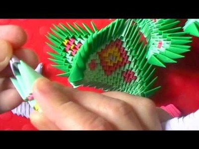 3D origami dragon boat time lapse