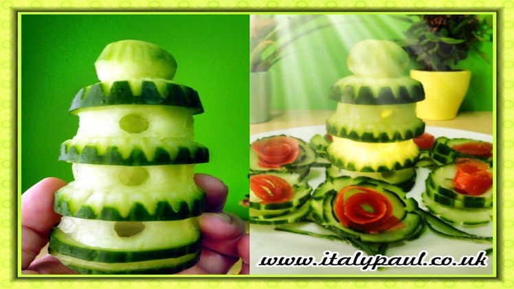 Art In Cucumber Show - Vegetable Carving Tower Garnish