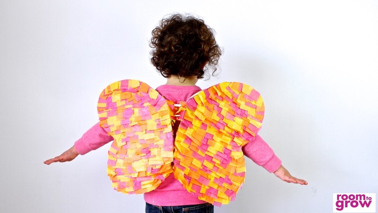 Butterfly Wings made out of Tissue Paper | Crafts for Kids