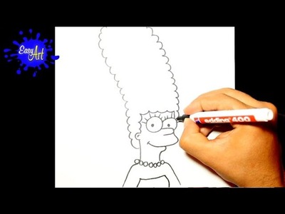 Como dibujar a marge simpson - how to draw marge simpson - the simpson