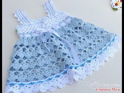 Crochet dress| How to crochet an easy shell stitch baby. girl's dress for beginners 11