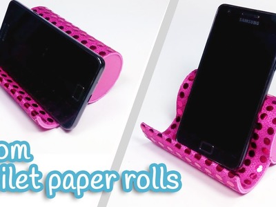 DIY crafts: PHONE HOLDER from toilet paper rolls - Innova Crafts