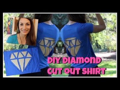 DIY Diamond Cutout Tshirt! || TUTORIAL
