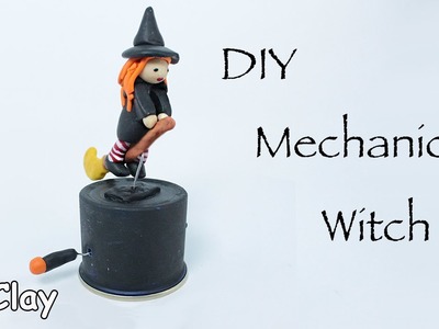 Diy Mechanical Witch - Halloween Polymer clay tutorial