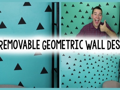 DIY Removable Geometric Wall Design | TEEN ROOM DECOR