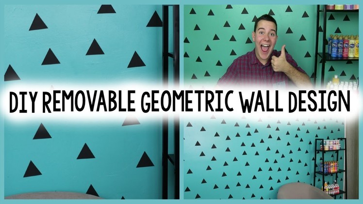 DIY Removable Geometric Wall Design | TEEN ROOM DECOR