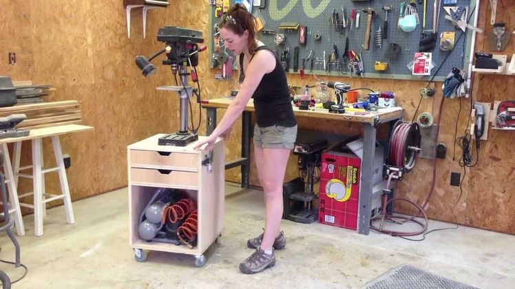 DIY Rolling Drill Press Stand