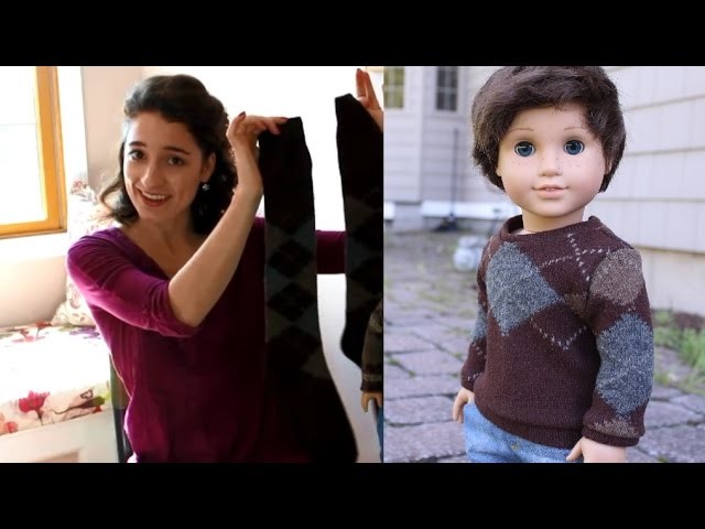 DIY Sweater from a Sock Sewing Tutorial for American Girl Dolls
