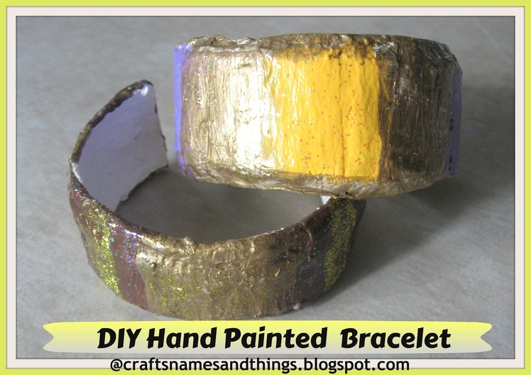 DIY: Turn Plastic Bottles into Bangles Bracelets! DIY Hand Painted Cuff Bracelets.