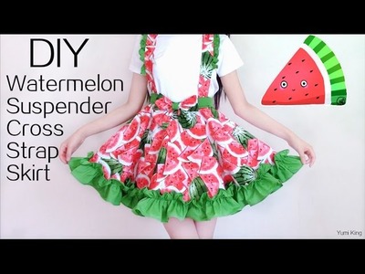 DIY Watermelon Cross Strap Suspender Dress | Summer Picnic DIY