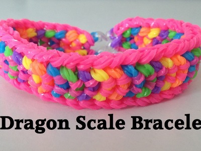 DOUBLE CAPPED DRAGON SCALE Rainbow Loom bracelet Tutorial l JasmineStarler
