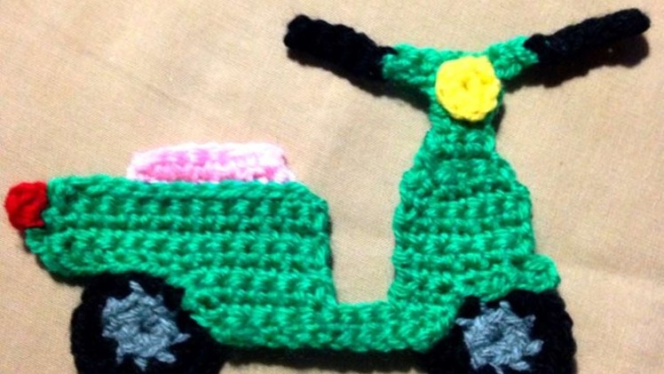 How To Crochet A Very Cute Scooter Applique - DIY Crafts Tutorial - Guidecentral