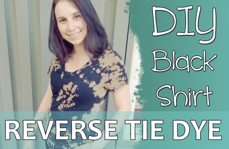 How to DIY Reverse Tie Dye with Black Shirt and Bleach