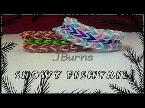 How to Loom: Snowy Fishtail bracelet (Monster Tail tutorial)