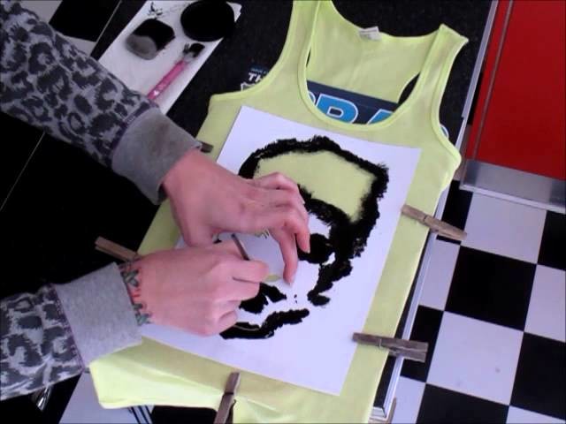 HOW TO make a 1D Zayn Malik tank fashion top with a stencil tutorial