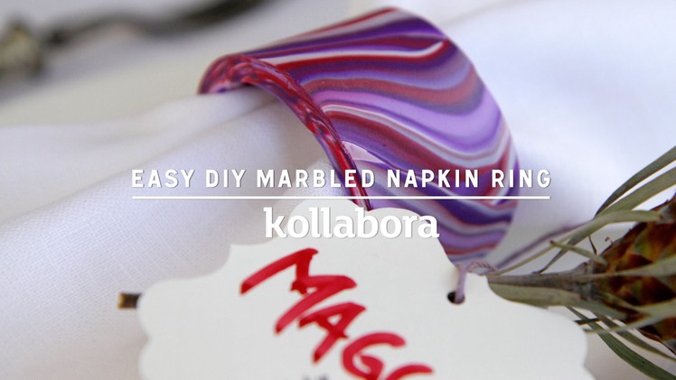 How To Make An Easy DIY Marbled Napkin Ring