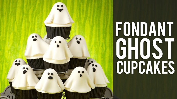 How to Make Fondant Ghost Cupcakes | Halloween Cupcakes