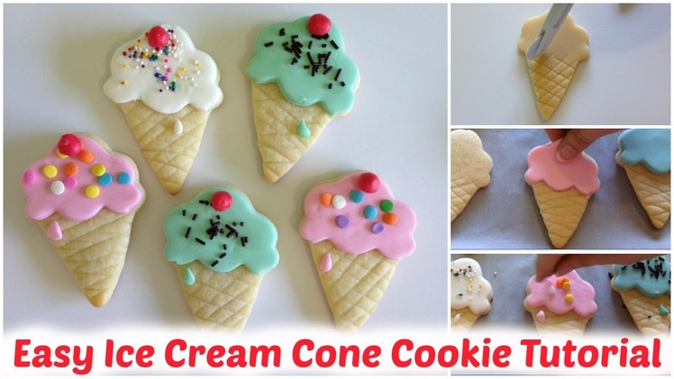 Ice Cream Cone Cookies Tutorial (Easy!)