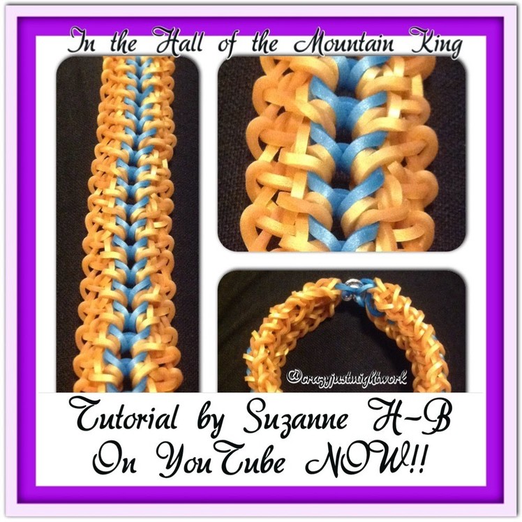 In the Hall of the Mountain King bracelet tutorial (hook only) rainbow loom bands