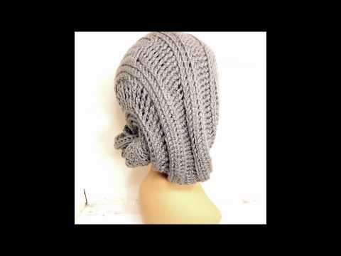 LUNCH LADY Unique Women's Crochet Slouchy Beanie Hat and Pattern Tutorial