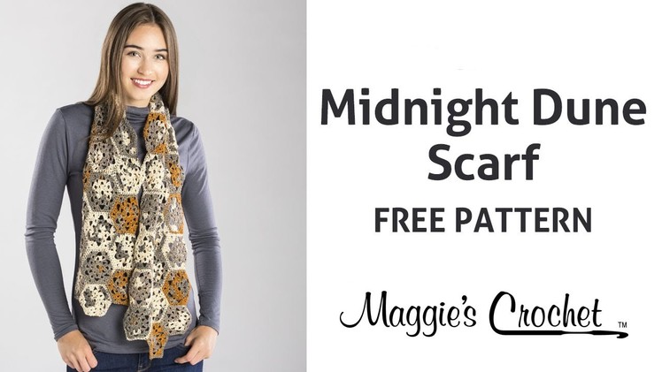Midnight Dune Scarf Free Crochet Pattern - Right Handed