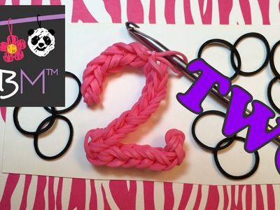 Number Two #2 Charm Without the Rainbow Loom Tutorial