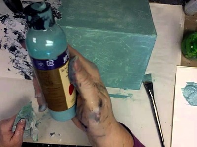 Painted Papers and Canvas Collage - Patti Tolley Parrish - Inky Obsessions