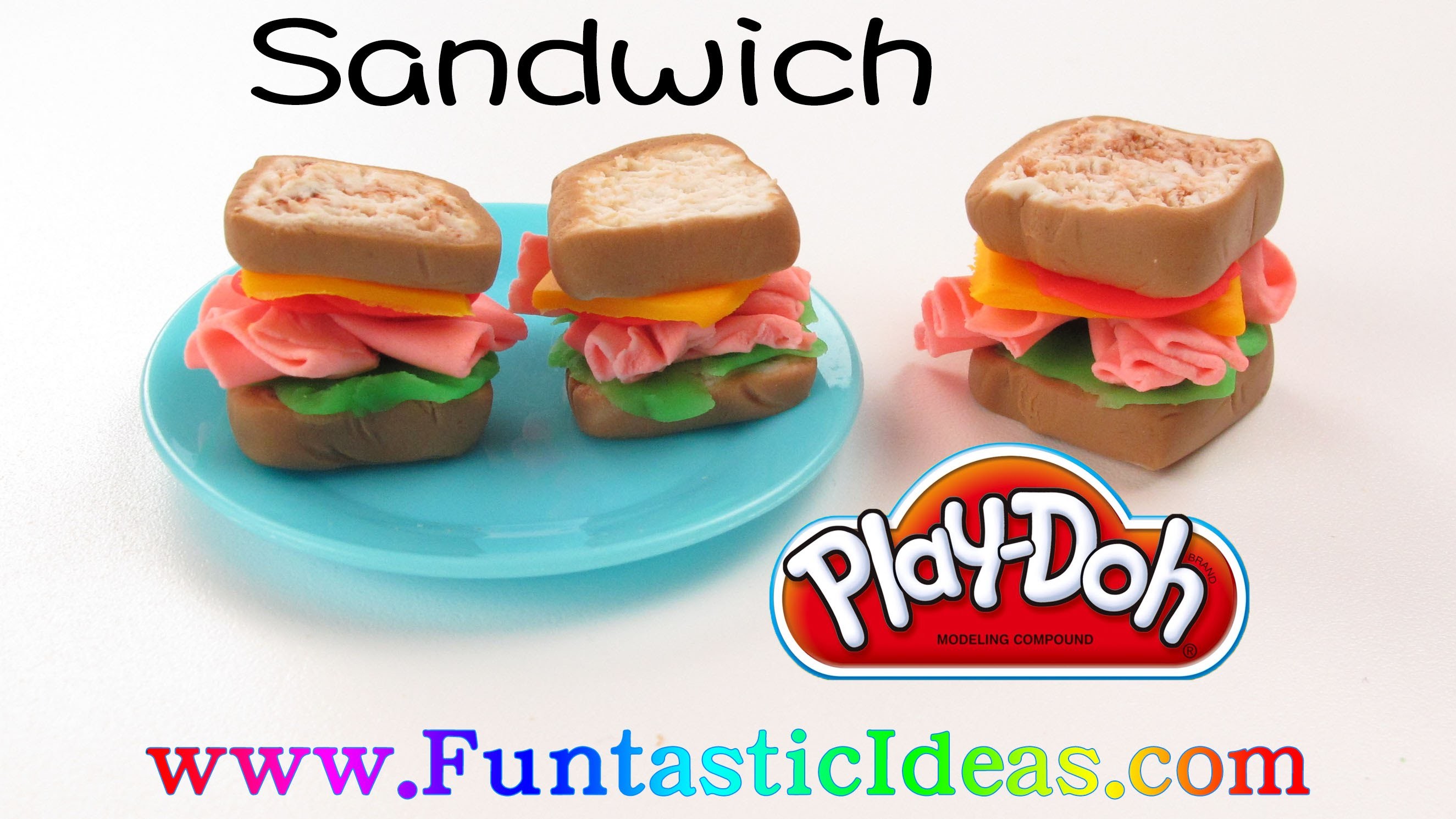Play Doh Turkey.Chicken.Ham Sandwich - How to with playdough by Funtastic Ideas