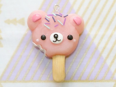 Polymer Clay Bear Popsicle Charm Tutorial