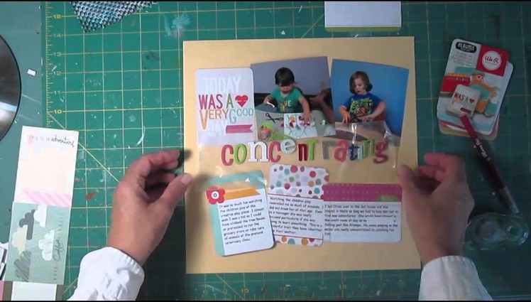 Scrapbook Process Using Project Life cards on Scrapbook Layout