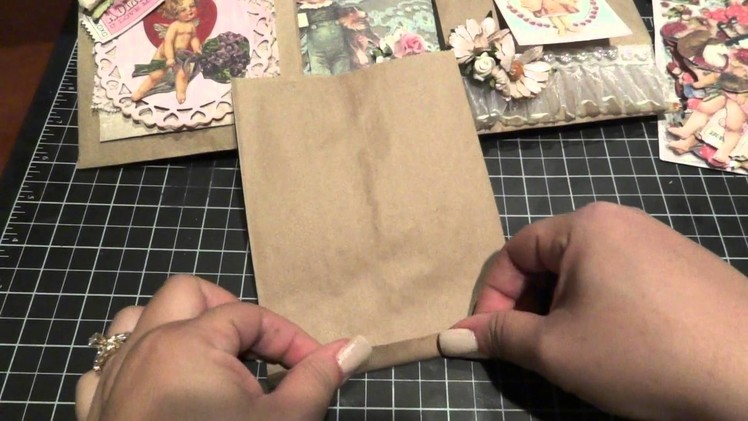 Valentine Vintage Altered Paper Bags
