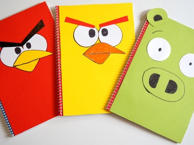 Angry Birds DIY Designer Notebook Covers tutorial | Back To School Now