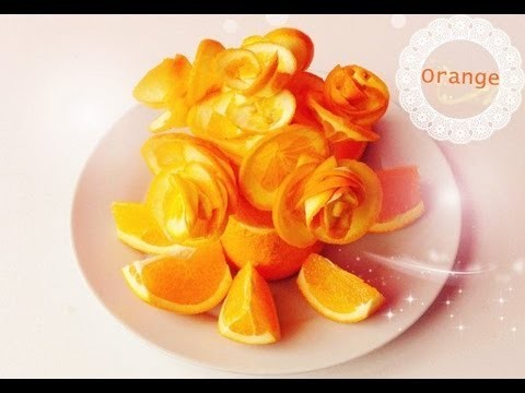 Art In Orange Show 《Made Easy Tutorial》 Fruit Carving Orange Rose Flowers