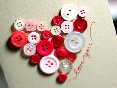 Button Heart Valentine's Day Card - Make a Card Monday #53