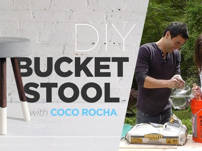 Coco Rocha makes a DIY bucket stool