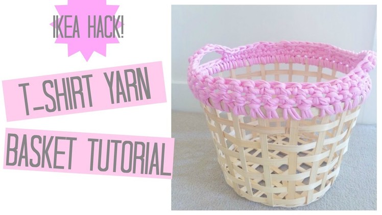 CROCHET: T-shirt yarn IKEA basket tutorial | Bella coco
