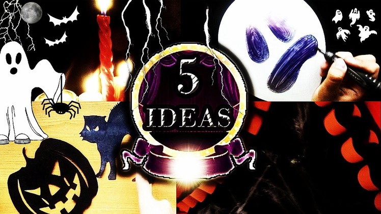 DIY - 5 IDEAS INCREÍBLES PARA HALLOWEEN !! | DECORACIONES | VELAS ARAÑA |