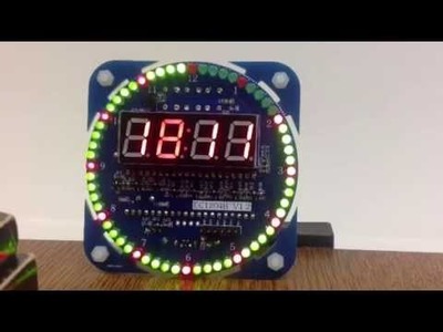 DIY DS1302 Rotation LED Electronic Clock Kit 51 SCM Learning Board