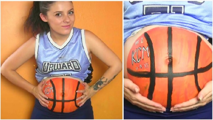 DIY Halloween Costume: Basketball Player Body Paint | Pregnancy Costume