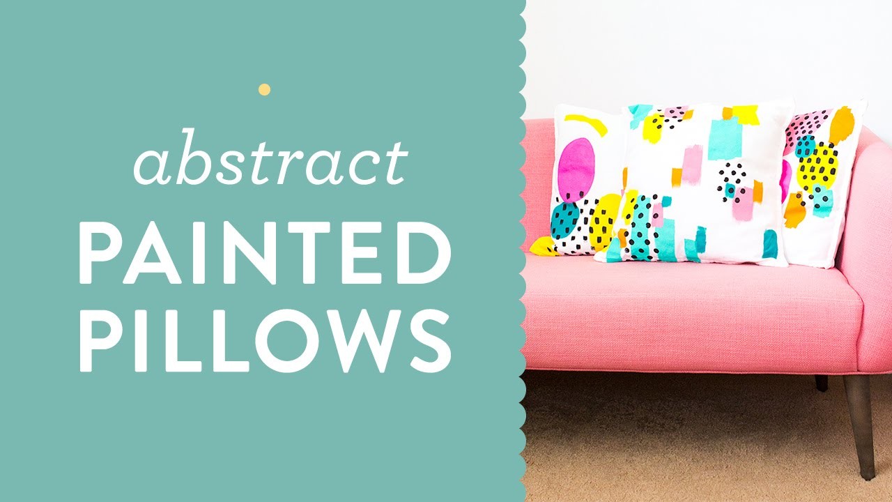 Easy DIY Abstract Painted Throw Pillow Tutorial
