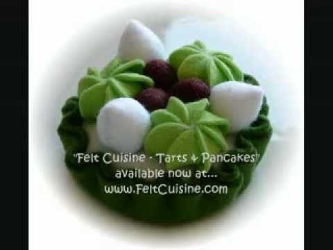 Felt Crafts - Felt Food Tarts. Pancake Patterns, from the "Felt Cuisine" series - by Hiromi Hughes