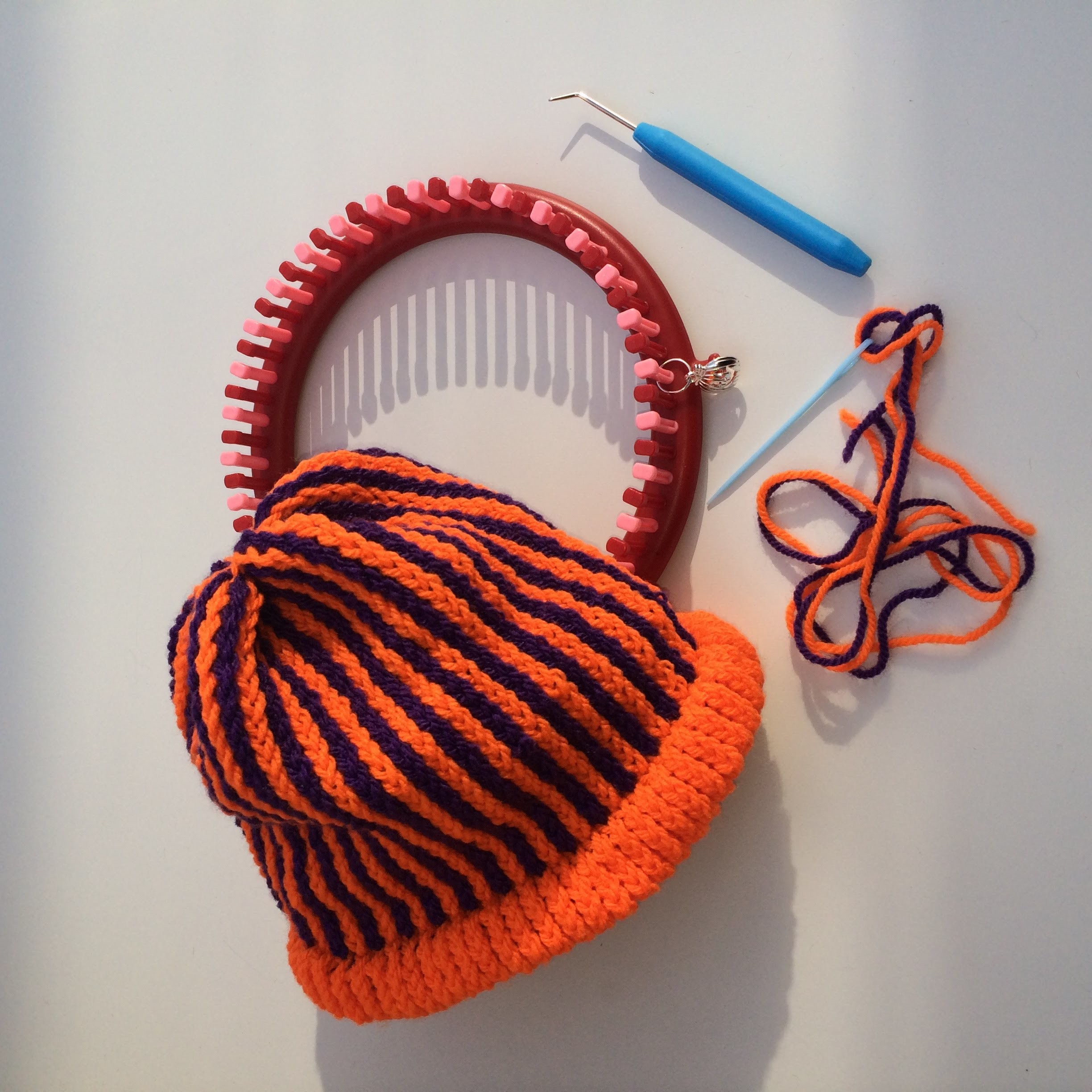 cast off loom knitting hat