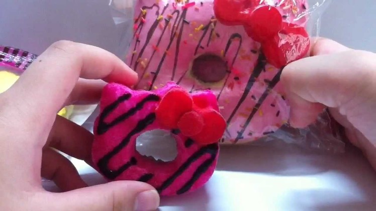 Handmade hello kitty donut squishy! :) #Tutorial :)