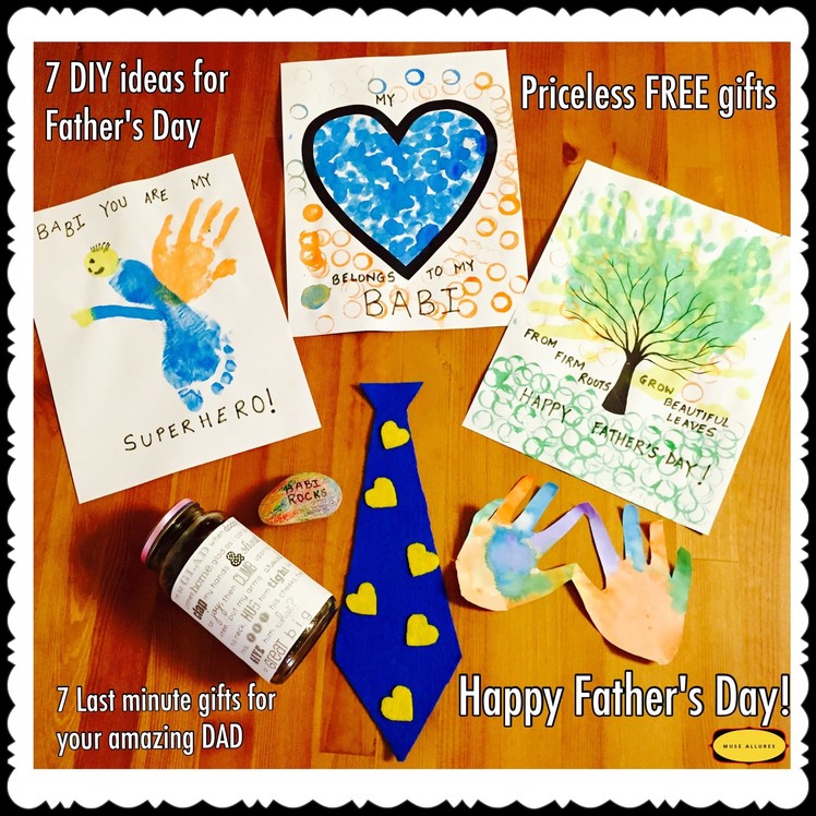 How to: 7 DIY Father's Day Ideas that are Handmade Easy Quick and under $1 Tutorial