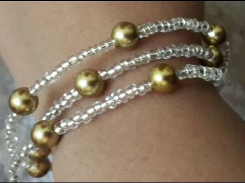 How to Make a Beautiful and Easy Pearl Bracelet - DIY _ Tutorial .