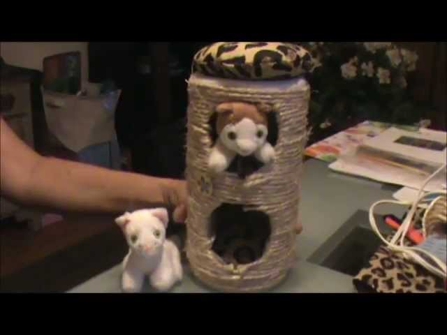 How to make a cat condo for your American Girl doll house -