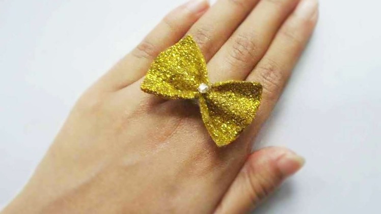 How To Make A Glittery Bow Ring - DIY Style Tutorial - Guidecentral