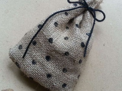 How To Make A Polka Dot Burlap Bag - DIY Crafts Tutorial - Guidecentral
