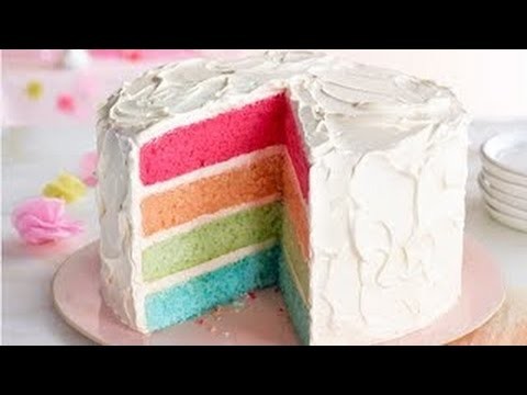 How to Make A Rainbow Cake - Easy