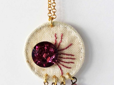 How To Make An Embroidered Jewelry Pendant - DIY Style Tutorial - Guidecentral